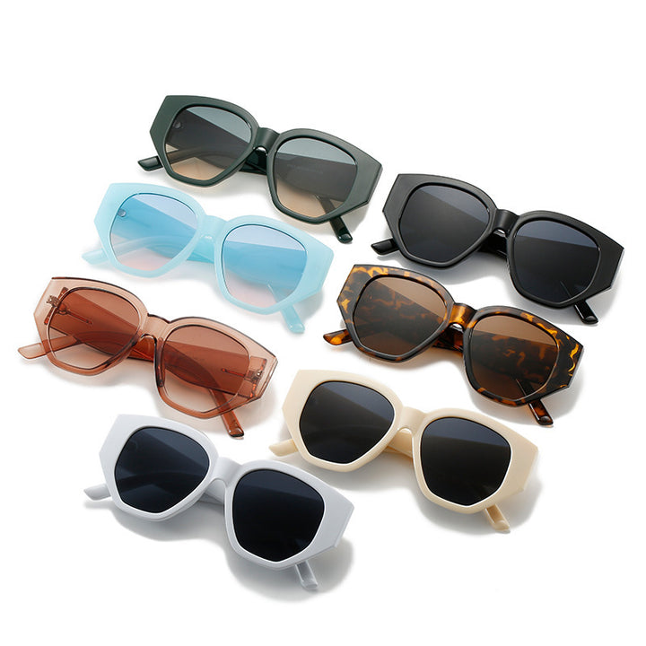 Fashionable Cat-Eye Sunglasses with Unique Geometric Frame Bowlift