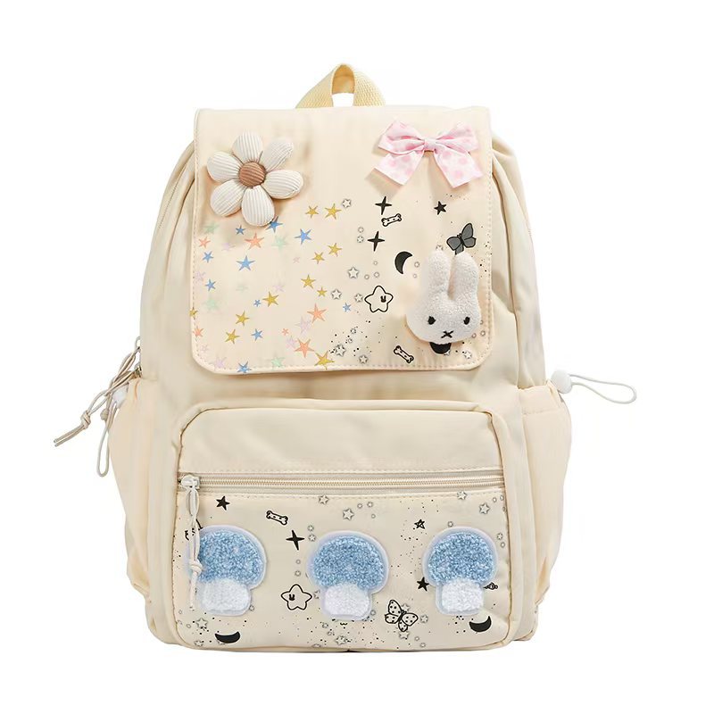 Backpack with Cute Plush Design and Multifunctional Compartments Bowlift