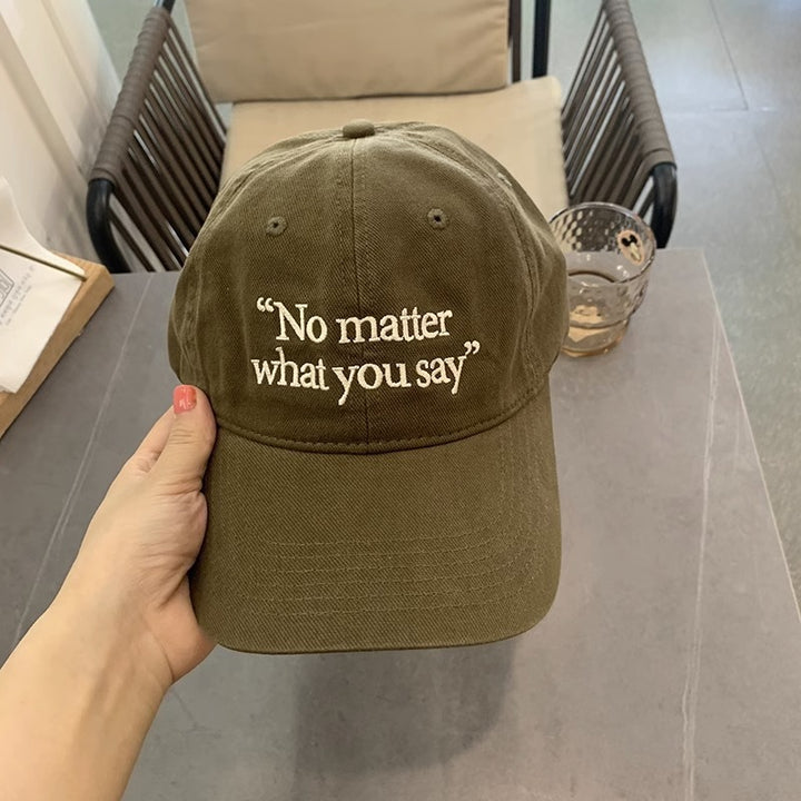 Women's Embroidered Motivational Phrase Baseball Cap Bowlift