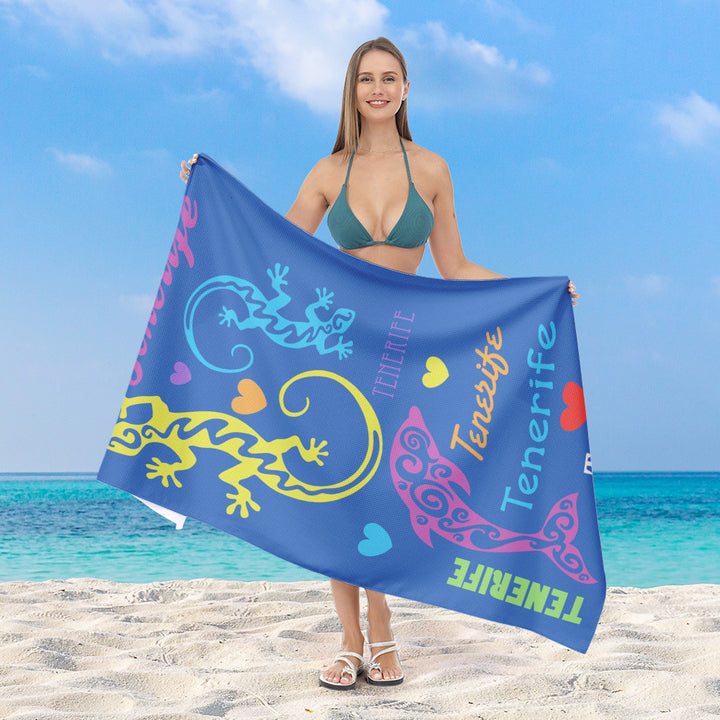 beach towel with unique underwater motif Bowlift