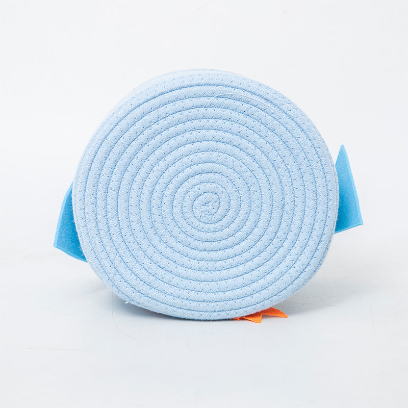 Playful storage basket in penguin design