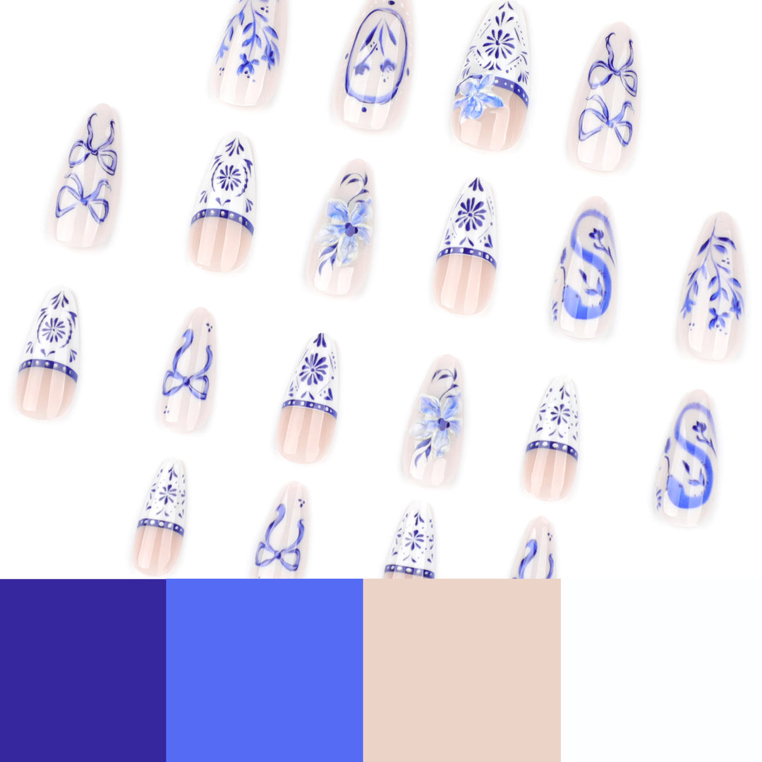 Artful nail art with floral and arch embellishments Bowlift