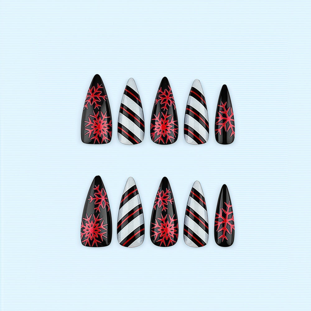 Creative Nail Art with Geometric Design Bowlift