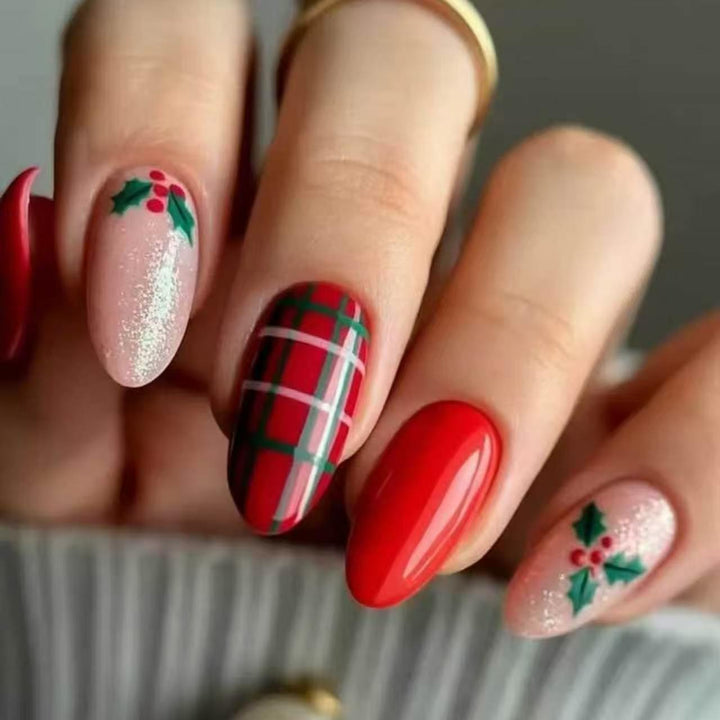 Festive Holiday Nail Art Extensions Bowlift