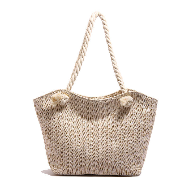 Chic Handwoven Beach Tote Bag Bowlift