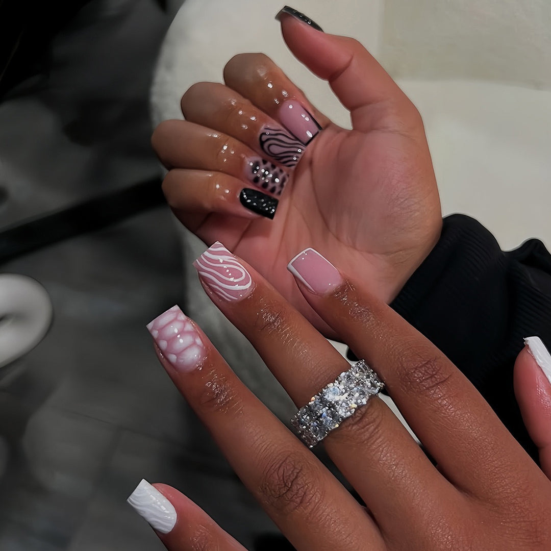 Creative 3D Bow and Pearl Nail Extensions Bowlift