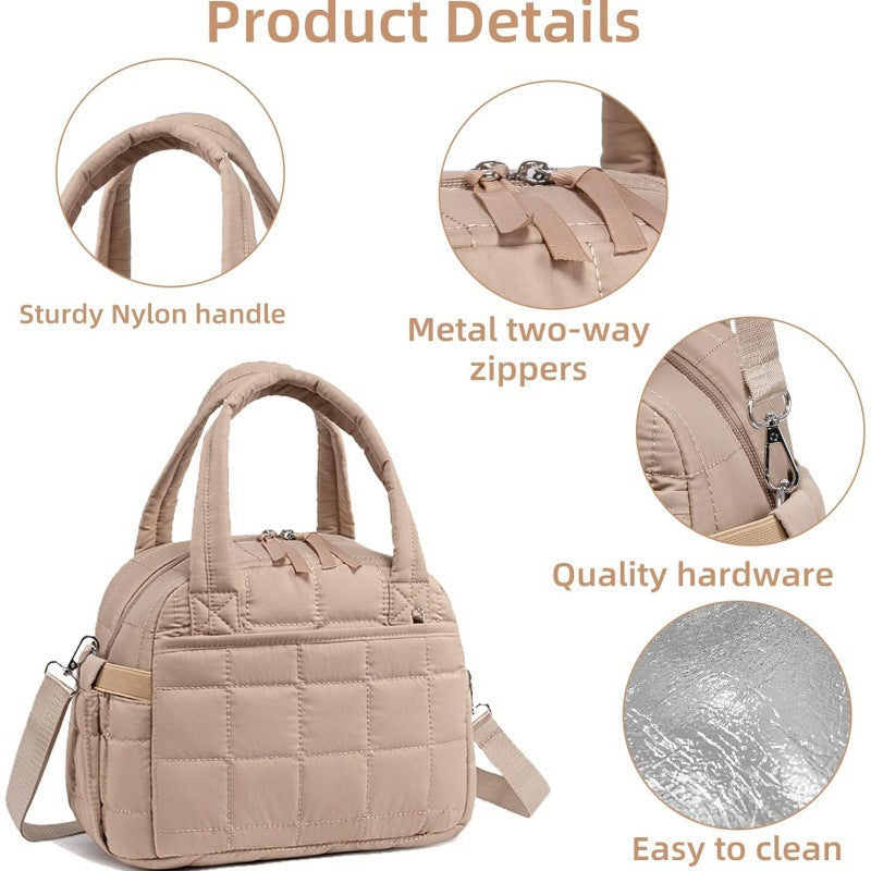 Padded tote bag with removable shoulder strap Bowlift
