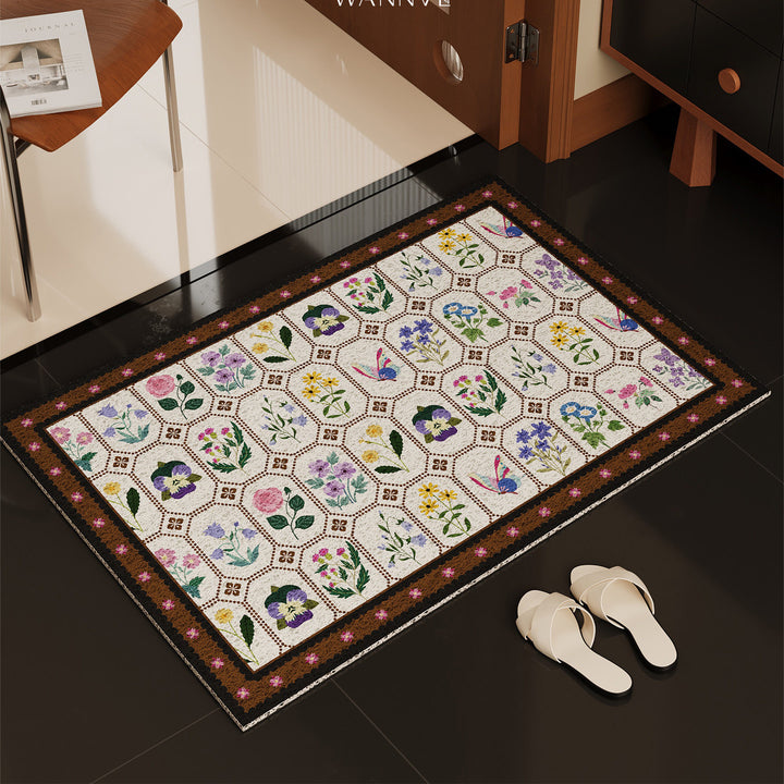 Decorative Floral Area Mat Bowlift
