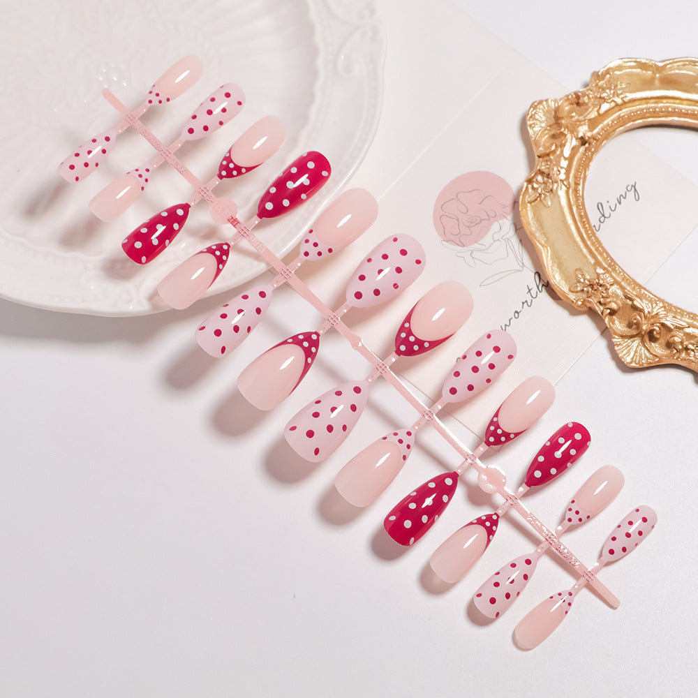 Polka Dot Design Press-On Nails Bowlift