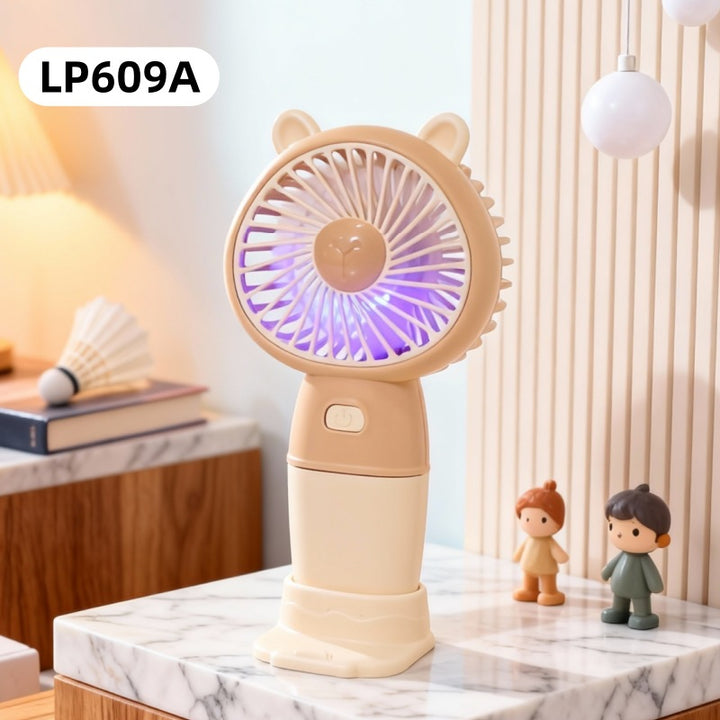 Women Portable Hand Fan in Cute Bear Design Bowlift