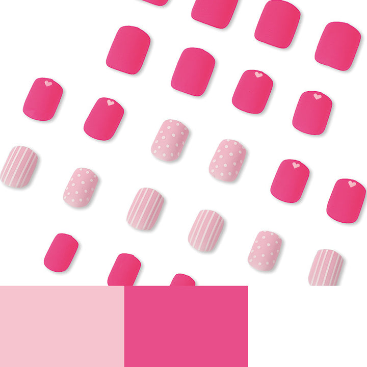 Artistic Press-On Nail Set with Charming Patterns Bowlift
