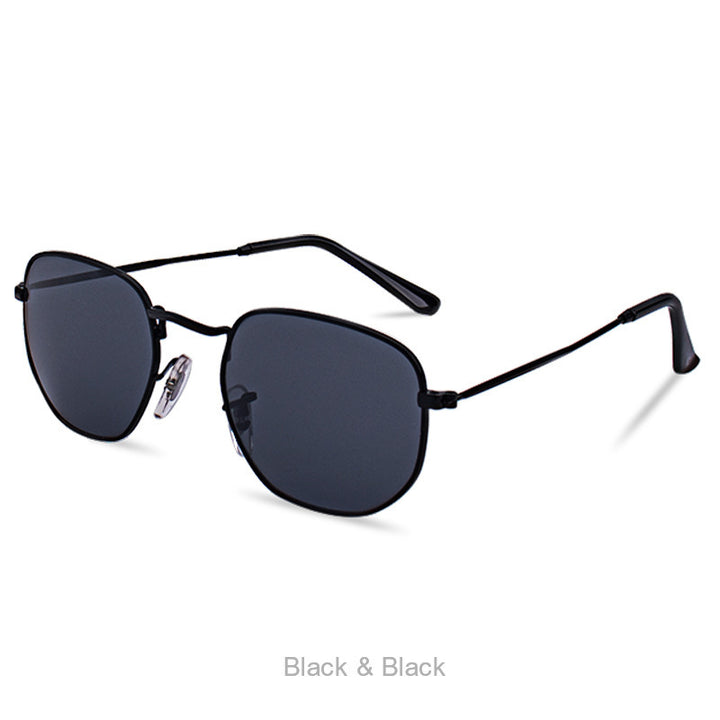 Women's fashionable geometric sunglasses with sturdy metal frame Bowlift