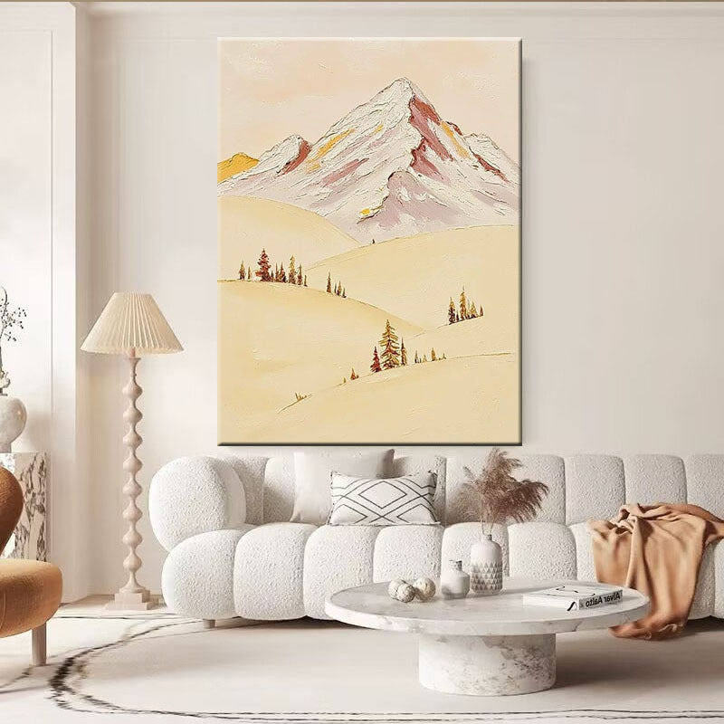 Mountain Landscape Textured Canvas Artwork