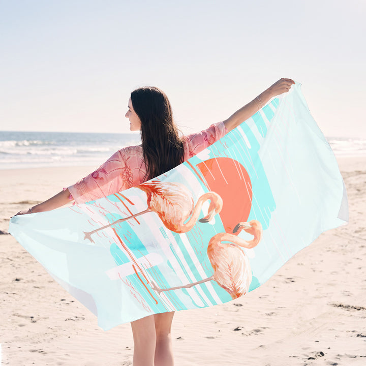 Light beach towel with creative jellyfish motif Bowlift