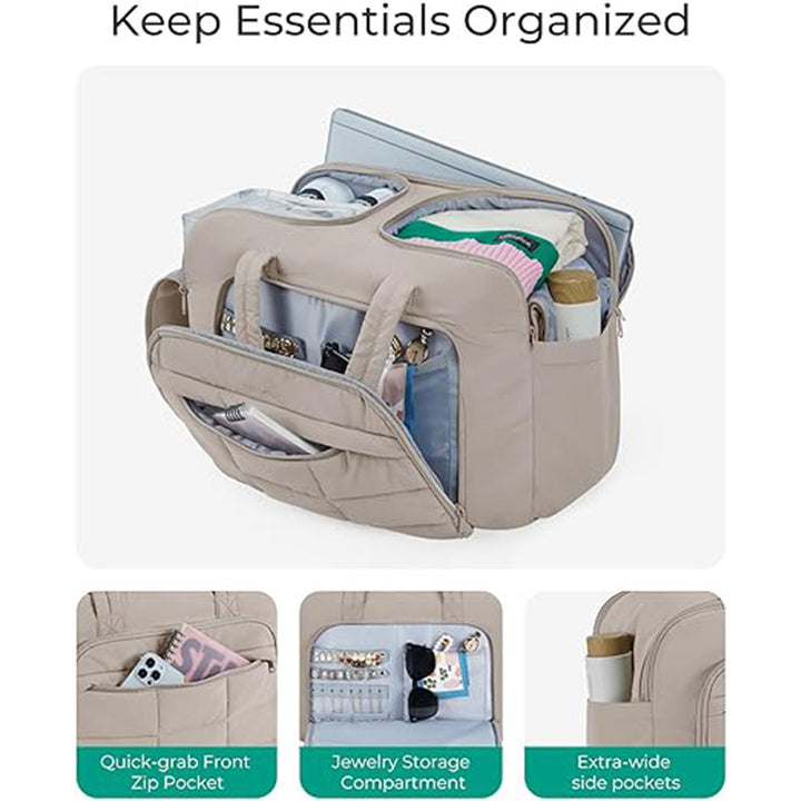 Cosmetic transport bag with multiple storage compartments Bowlift