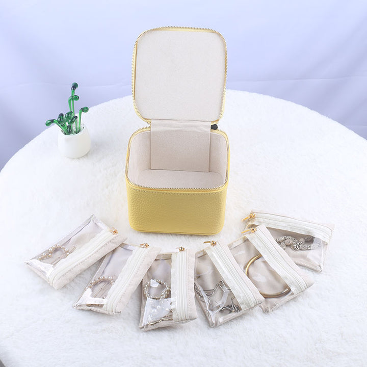 Cosmetic organizer handbag with transparent compartments Bowlift