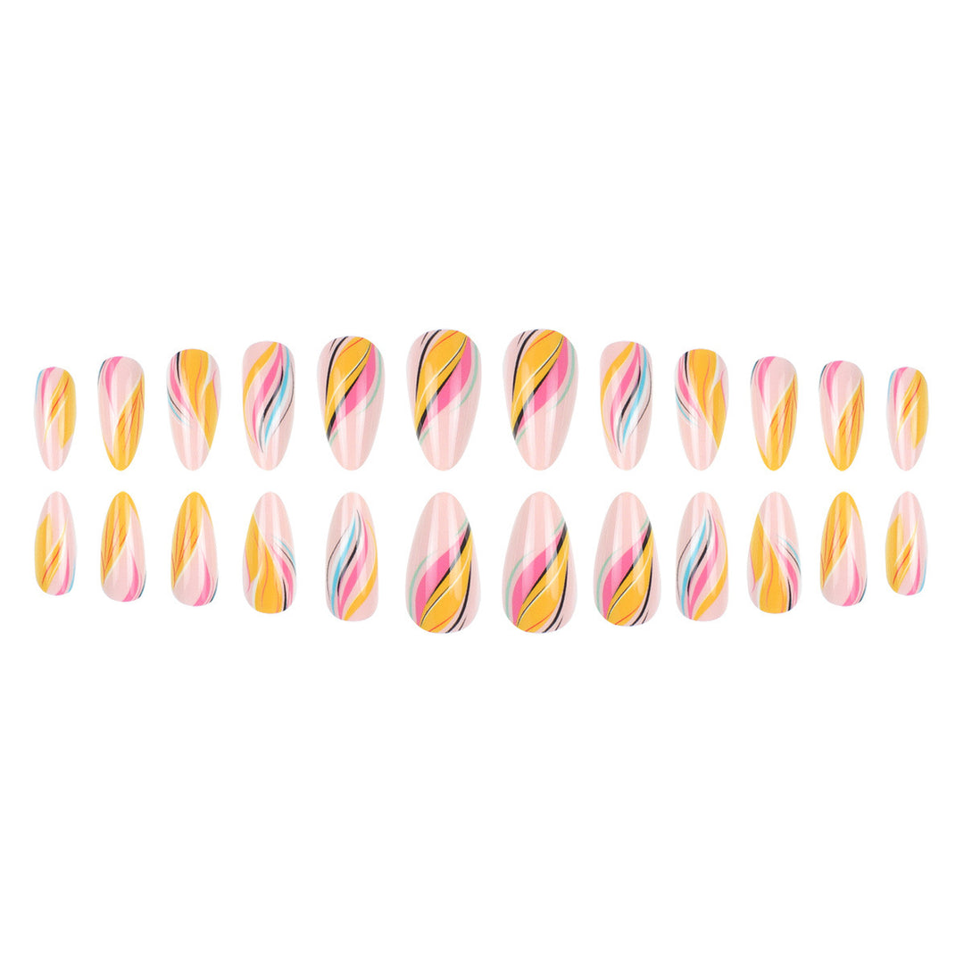 Artistic Ombre Swirl Press-On Nails Bowlift