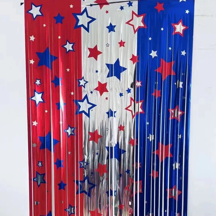 Unisex nano glittering party curtain with star motif as photo background Bowlift