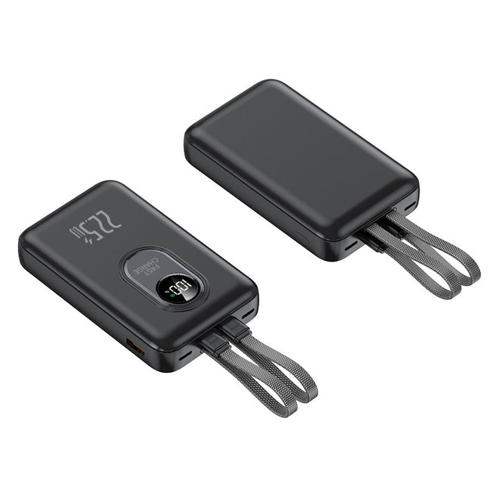 Power bank with fast charging function and integrated cable system Bowlift