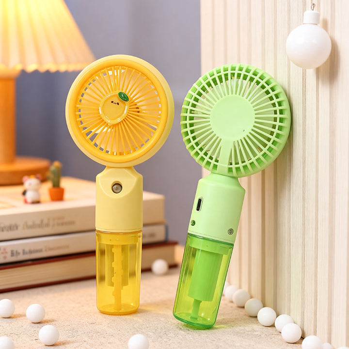 Women Portable Spray Fan with USB Connection and Innovative Design Bowlift
