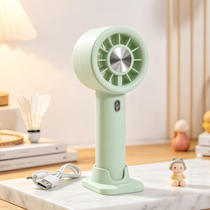 Women portable hand fan with variable speed control Bowlift