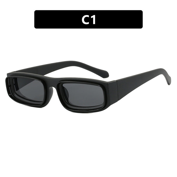 Ladies trendy rectangular sunglasses with elegant color play Bowlift