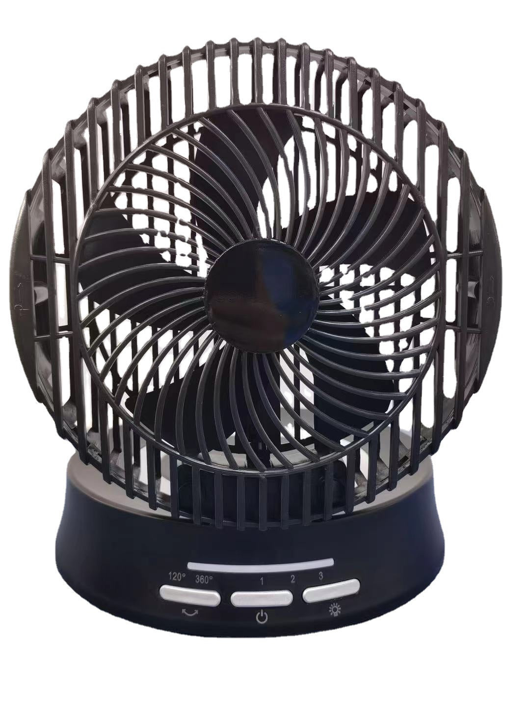 Unisex nan portable oscillating USB desk fan with adjustable tilt three speed silent motor and LED nightlight Bowlift