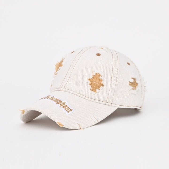 Women's Distressed Denim Cap Bowlift