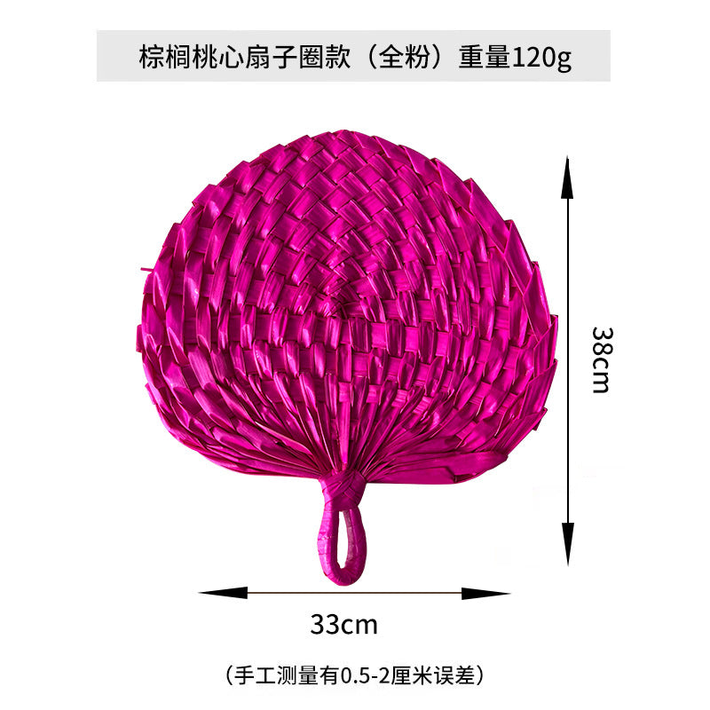 Women hand-woven fan made of natural material Bowlift