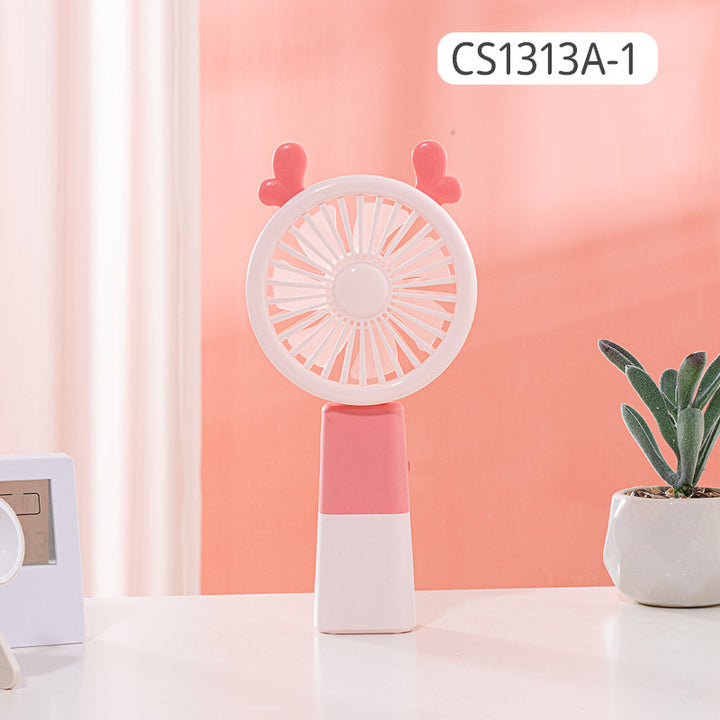 Ladies Portable Mini Hand Fan with Animal Design Bowlift