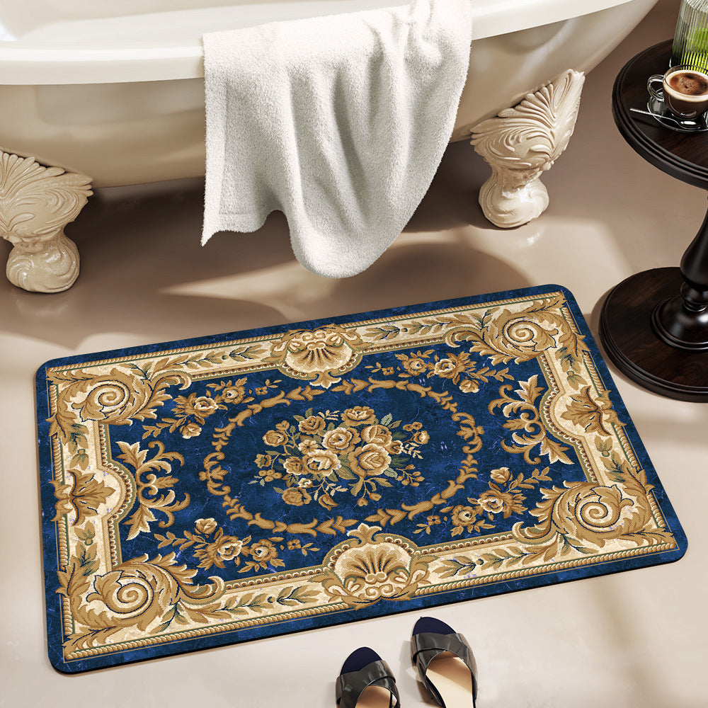 Elegant Vintage Floral Bath Mat Bowlift 1788245864