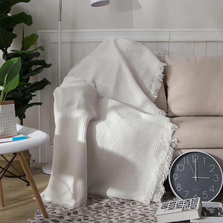 Textured Woven Cotton Blanket