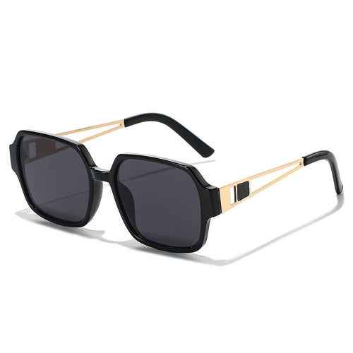 Chic Oversized Square Sunglasses with Decorative Accents Bowlift