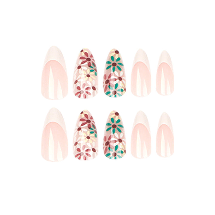 Artful nails with floral design Bowlift