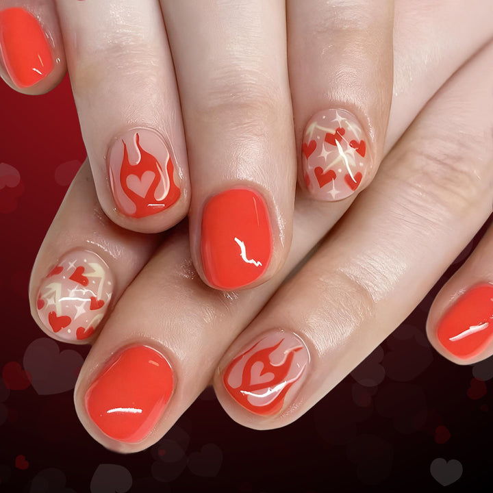 Decorative Heart-Themed Nail Art Set Bowlift