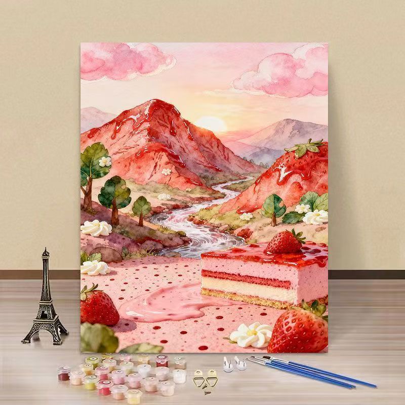 Fantasy Landscape DIY Paint by Numbers Art Kit Bowlift