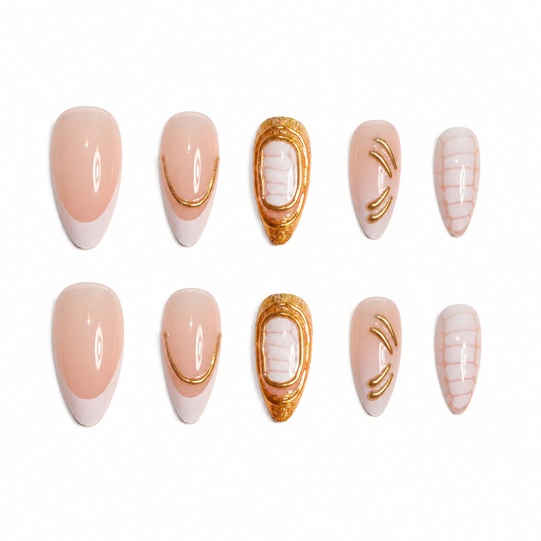 Premium Nails with Art Design Bowlift