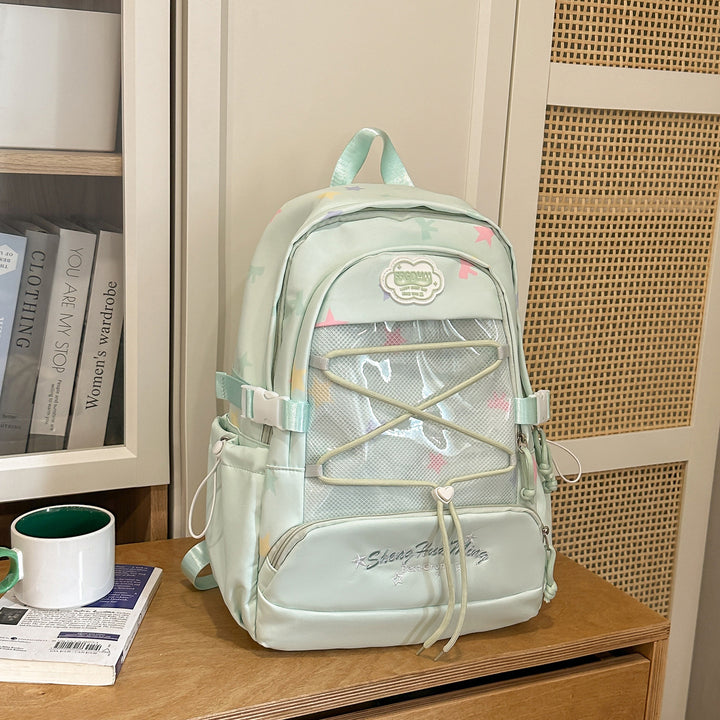 Stylish Star-Embellished Backpack Bowlift
