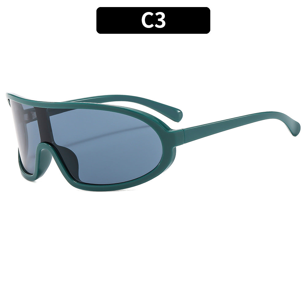 Sporty Oversized Shield Sunglasses