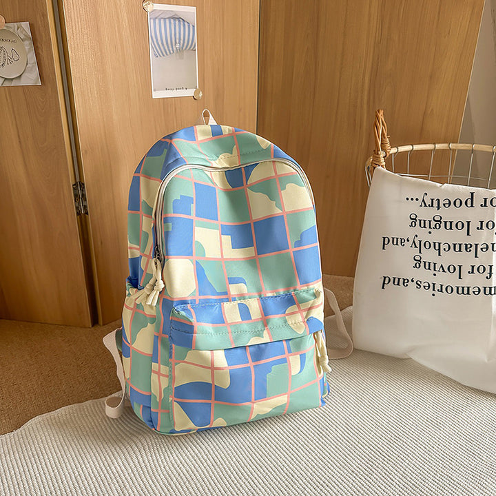 Colorful Checkered Pattern Backpack