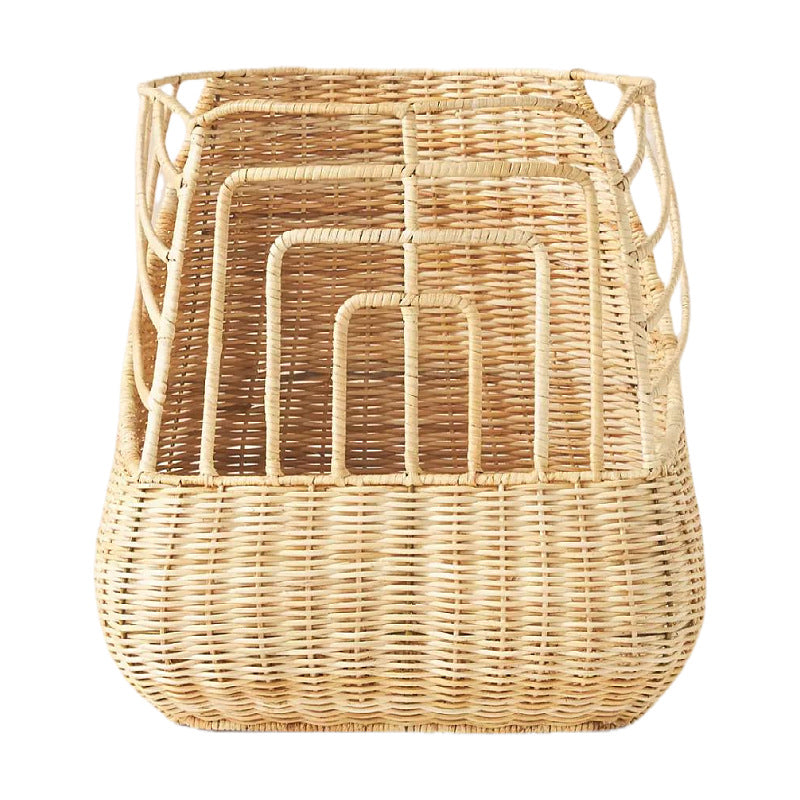 Handcrafted storage basket with curved design Bowlift