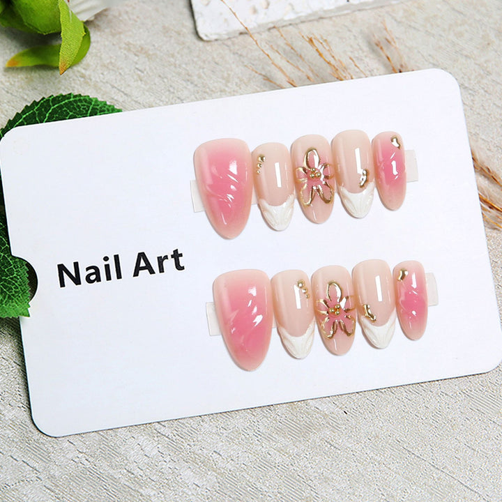 Artificial nails with delicate floral design Bowlift