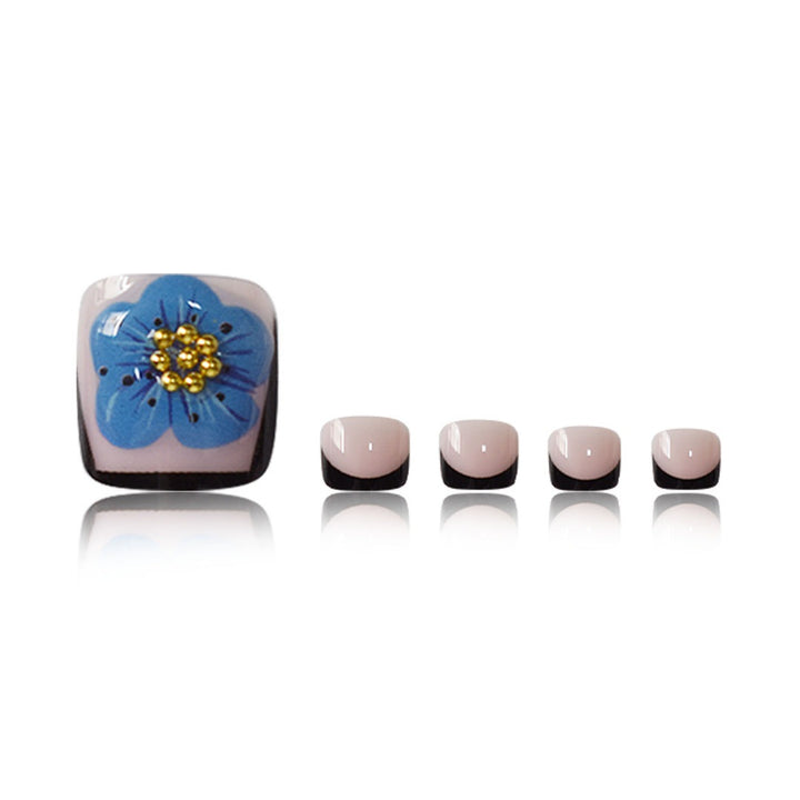 Floral Decorative Press-On Toe Nails Bowlift