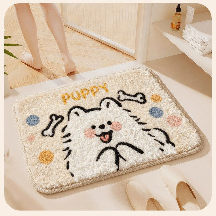 Children's Playful Dog Bath Mat Bowlift