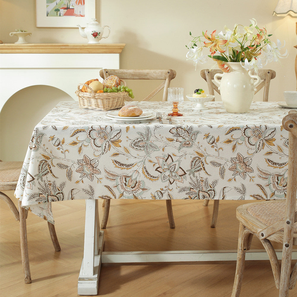 Floral Print Tablecloth