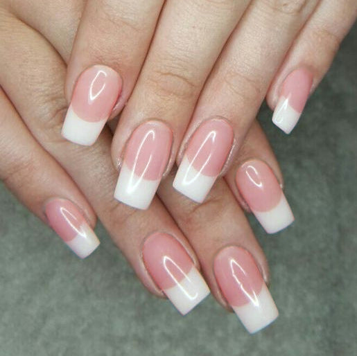 Premium French Tip Press-On Nails Bowlift