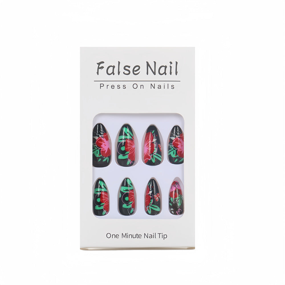 Artificial nails with floral designs Bowlift