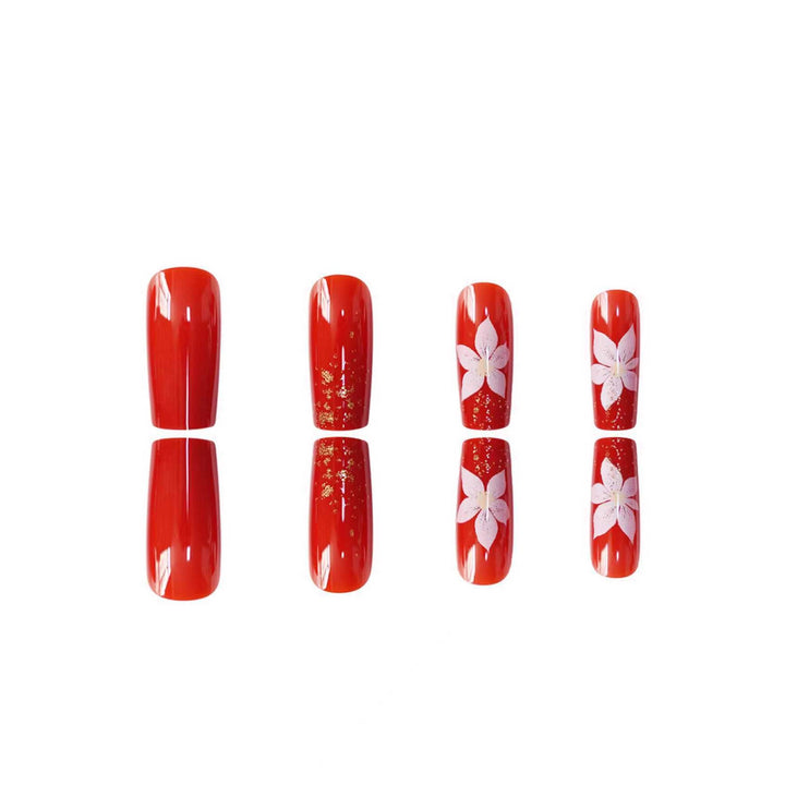 Floral-Design Press-On Nail Art Set Bowlift
