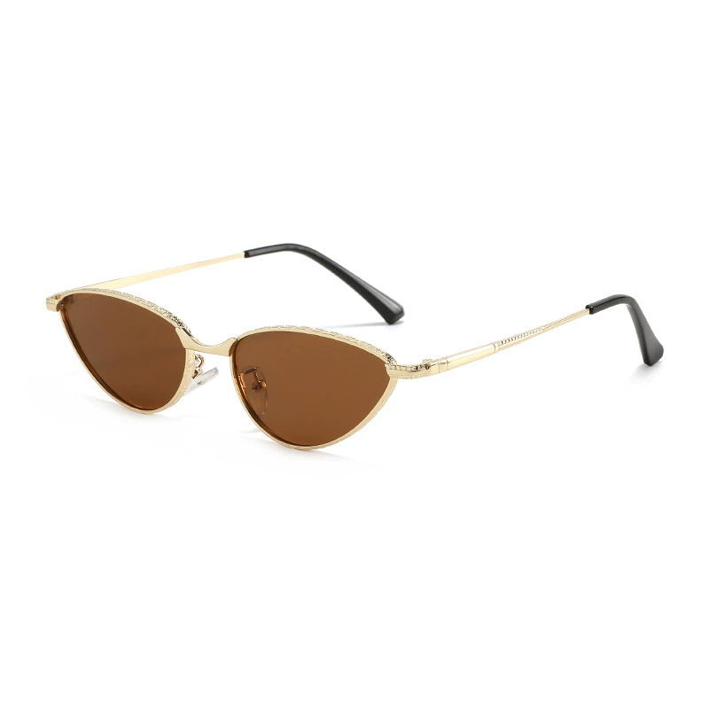 Ladies Cat-Eye Sunglasses with Rhinestone-Embellished Frame and Protective Lenses Bowlift