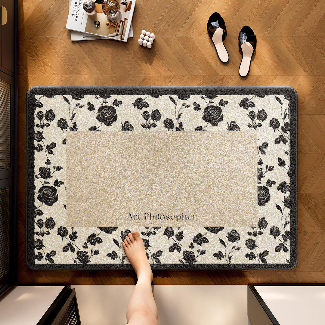 Decorative Floral Kitchen Mat